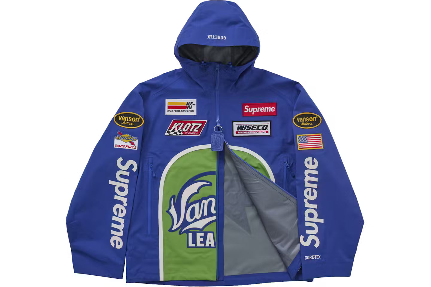 Veste Supreme x Vanson - Bleu