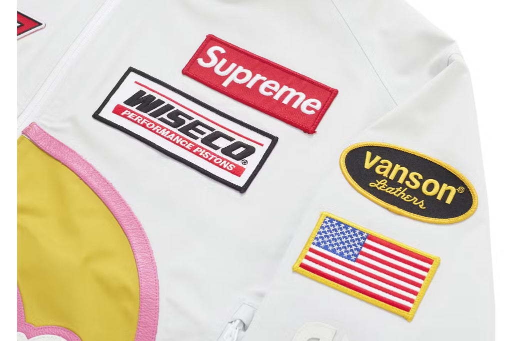 Veste Supreme x Vanson - Blanc